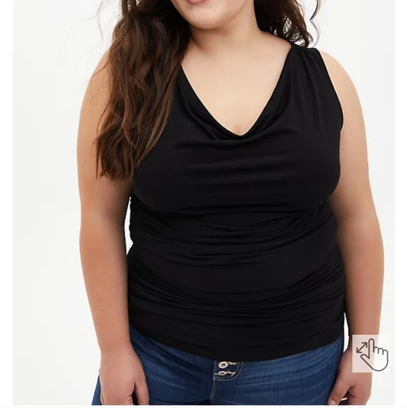 SOLD Torrid Ruched Cowl Neck Tank - Picture 1 of 5